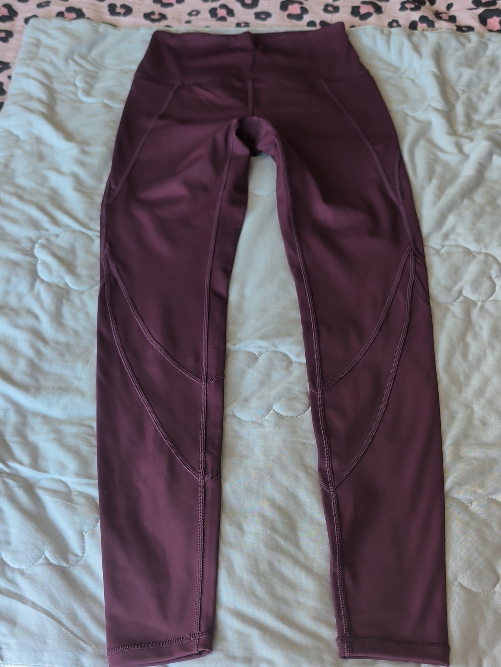 Antonio Melani high-Waist Athletic Leggings in Deep Plum